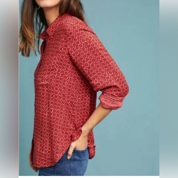 Anthropologie Holding Horses Sammie Printed Button Down Shirt - Picture 2 of 10